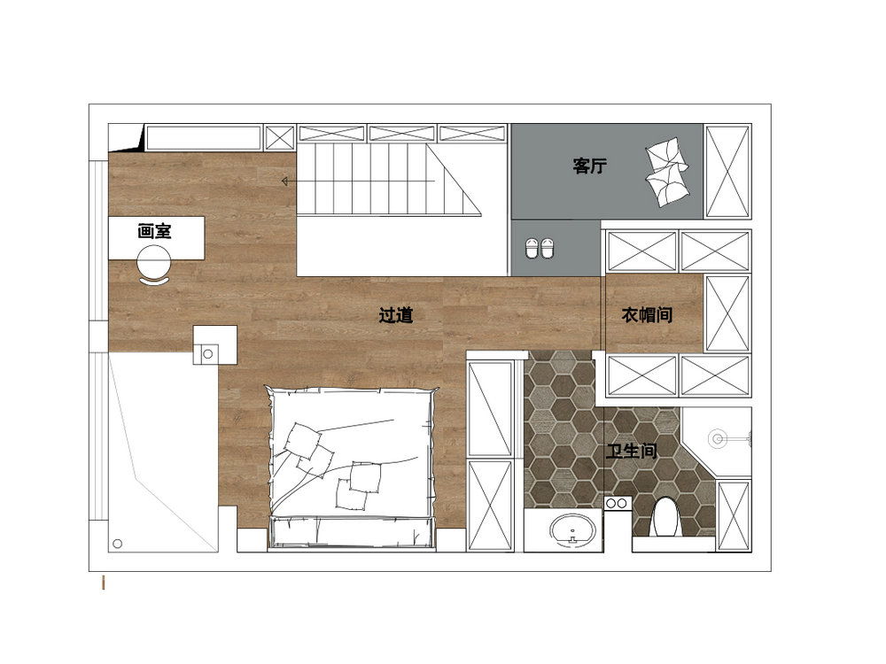 復(fù)地海上海現(xiàn)代風(fēng)格loft裝修效果圖