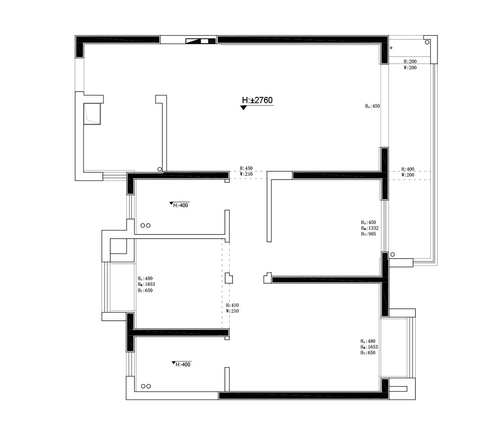 中建鉑公館110平簡約風(fēng)格裝修效果圖